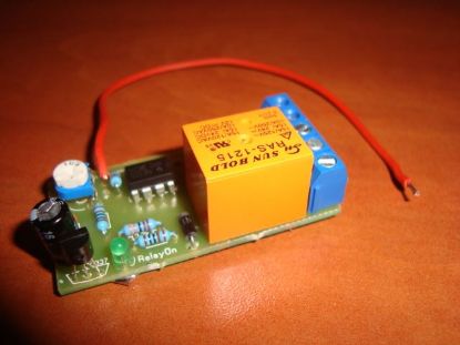 Picture of  positive pulse activating timer switch relay delay OFF 1 to 13 / 270  sec kit 10A 12V