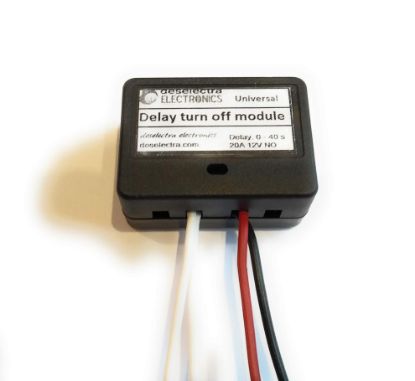 Picture of mini car timer switch time relay 0 to 40 sec kit 12v/10a delay OFF universal