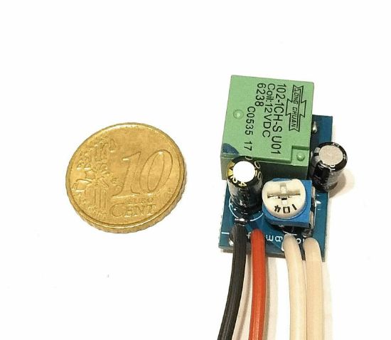 Picture of mini smd timer switch time relay 1 to 13 sec kit 10A delay off switch 12V