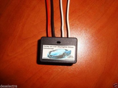 Picture of DRL timer switch time relay 1 to 480 sec kit 12V / 20A delay on car daylights