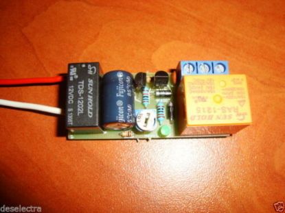 Picture of universal on/off signal delay off car timer switch relay 1 to 750 s kit 12V 7A