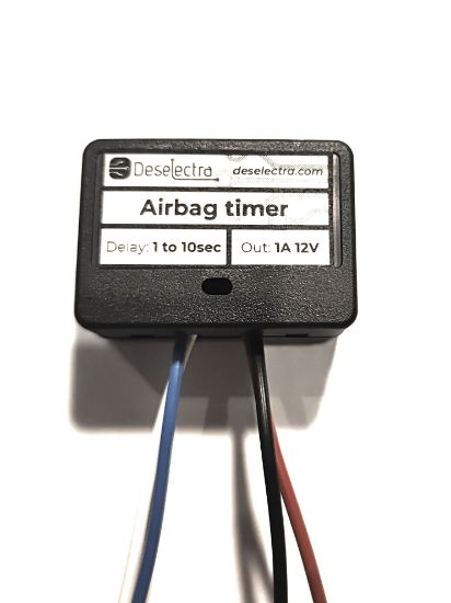 Picture of boxed car airbag light timer switch time relay 1 to 10/25 sec kit Delay Off 12V 1A 12W