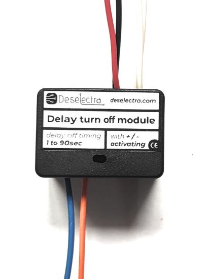 Picture of Car positive & negative activating timer switch relay 1-90s 20A delay off 12V