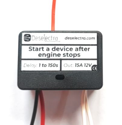 Picture of Car start a device after engine stop timer switch delay off 1-150s 12V 15A box