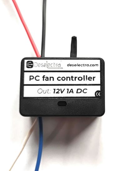 Picture of PC electronic fan temperature controller thermostat, 1A 12V NTC