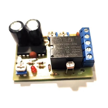 Picture of Cyclic Timer Repeater, Adjustable Day ON (2–900s), Night OFF (2–960s), 12V